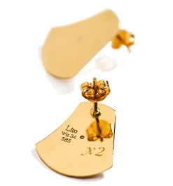 Bell shaped diamond earrings