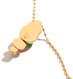 Big Daria necklace with coral and brown diamond