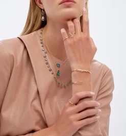 Big Giada necklace with brown diamond