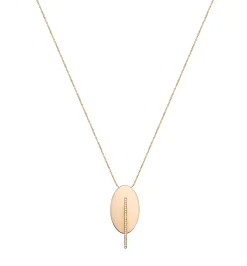 Ellipse diamond line necklace