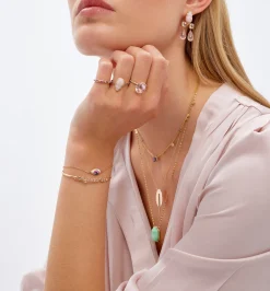 Ellipse diamond line necklace