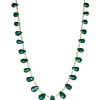 Emerald drops necklace