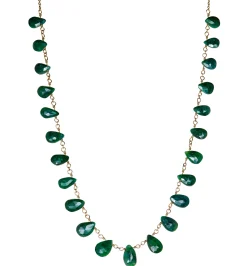 Emerald drops necklace