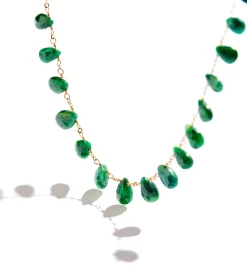 Emerald drops necklace