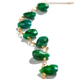 Emerald drops necklace