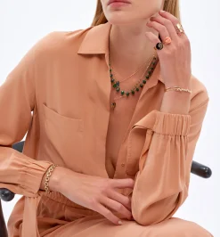 Emerald drops necklace