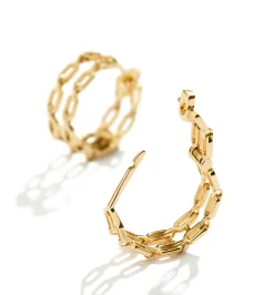 Extra small double chain earring