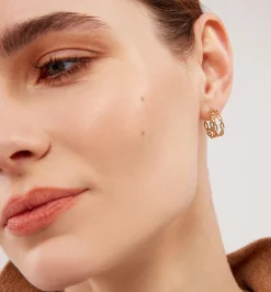 Extra small double chain earring