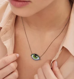 Grand Vert diamond and tsavorite necklace