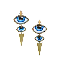 Isida Grand et Petit Bleu diamond earrings