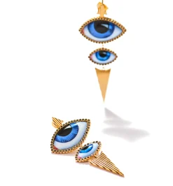 Isida Grand et Petit Bleu diamond earrings