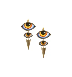 Isida Grand et Petit Jaune pair of diamond earrings