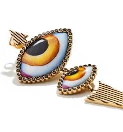 Isida Grand et Petit Jaune pair of diamond earrings