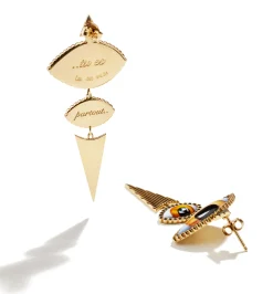 Isida Grand et Petit Jaune pair of diamond earrings