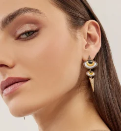 Isida Grand et Petit Jaune pair of diamond earrings