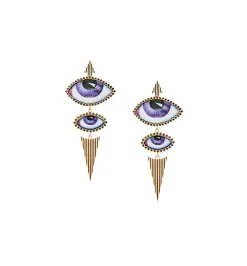 Isida Grand et Petit Mauve diamond earrings