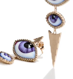 Isida Grand et Petit Mauve diamond earrings