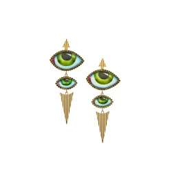 Isida Grand et Petit Vert diamond earrings