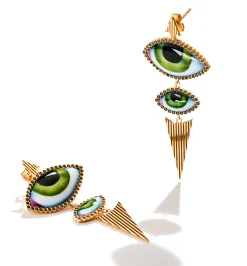 Isida Grand et Petit Vert diamond earrings
