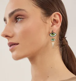 Isida Grand et Petit Vert diamond earrings