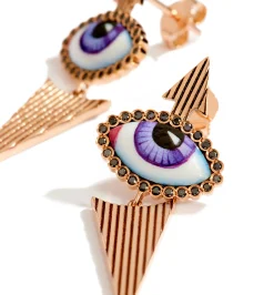Isida Petit Mauve pair of diamond earrings