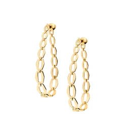 Large oval chain hoops
