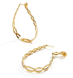 Large oval chain hoops