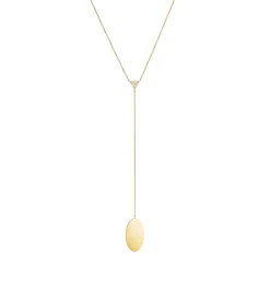 Mini Ellipse diamond triangle necklace