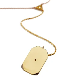Octagon diamond necklace