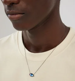 Petit Bleu diamond and ruby necklace Pour Homme