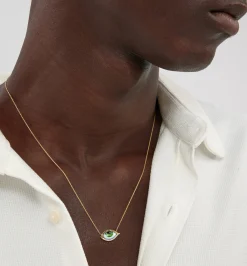 Petit Vert diamond and tsavorite necklace Pour Homme