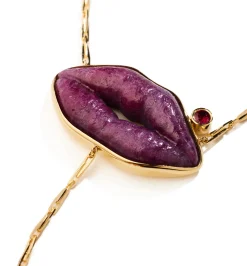 "Lipstick on your collar" necklace