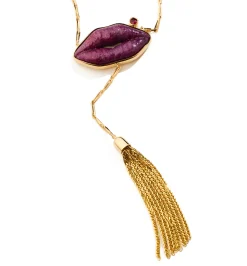 "Lipstick on your collar" necklace