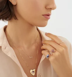 Rose coeur diamond necklace lito♡racil