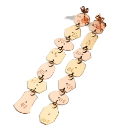 Slim multi shaped earrings