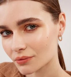 Small chain diamond earring