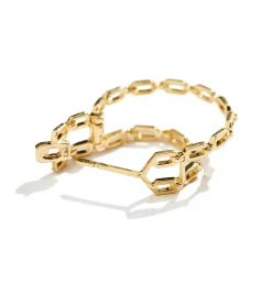 Small double chain hoops