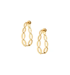 Small oval chain hoops