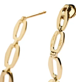 Small oval chain hoops