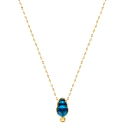 Small Sienna necklace with brown diamond